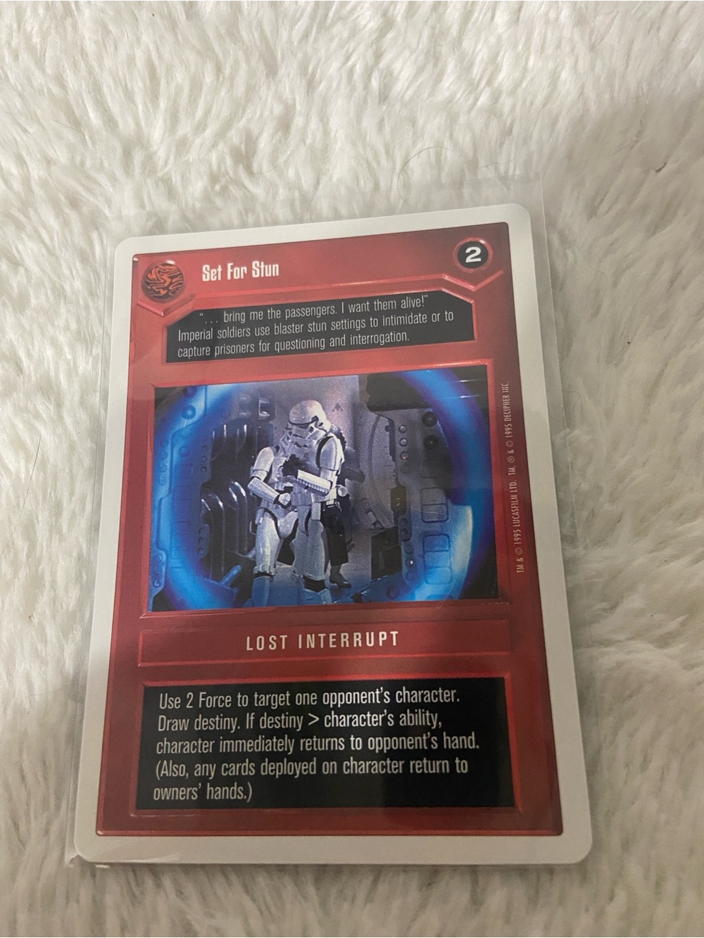 Set For Stun Red Star Wars Card - Lost Interrupt